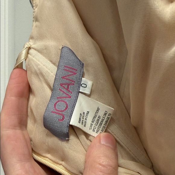 Jovani Silver and Nude Prom Dress - Picture 6 of 6